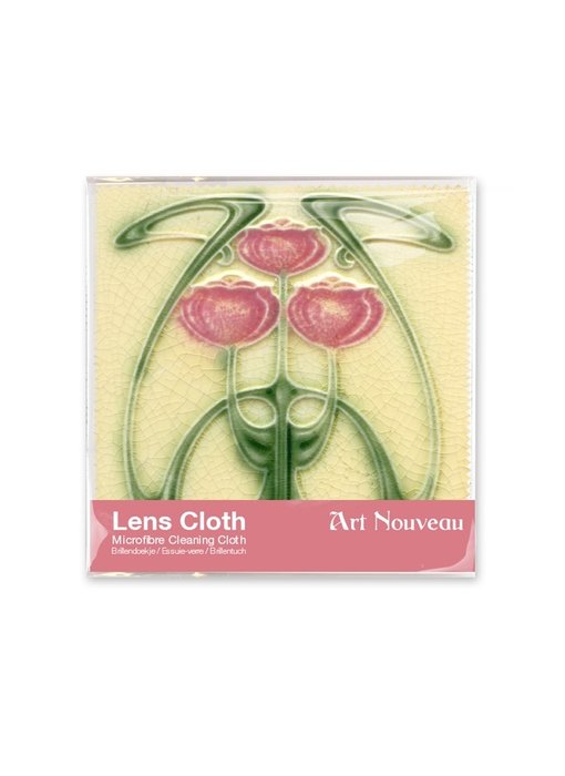 Lens cloth, 15 x 15 cm, Art nouveau