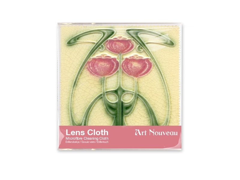 Lens cloth, 15 x 15 cm, Art nouveau