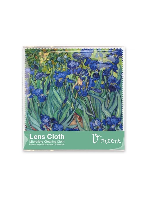 Lens cloth, 15 x 15 cm, Irises, Van Gogh