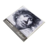 Essui-verres, 15 x 15 cm, Autoportrait au look étonné, Rembrandt