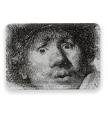 Mini tray, 21 x 14 cm, Self-portrait with astonished look, Rembrandt