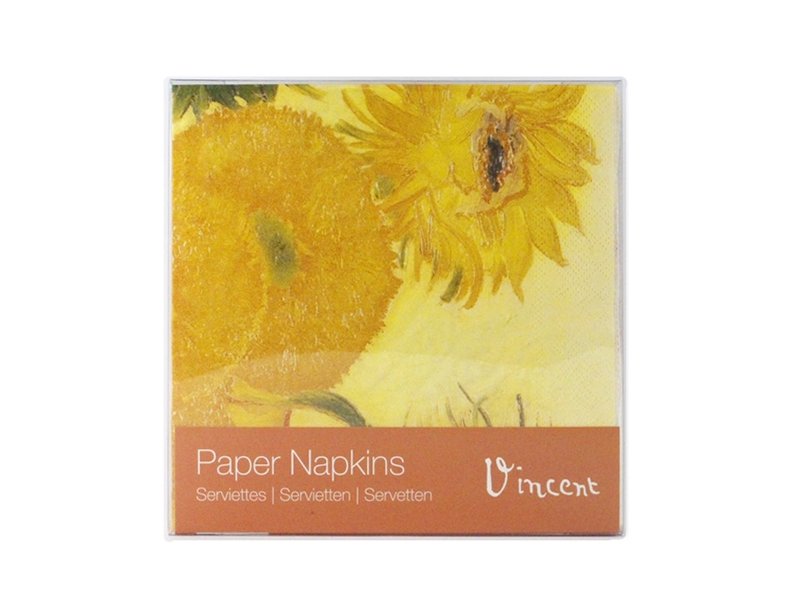 Servilletas de papel, girasoles, Van Gogh