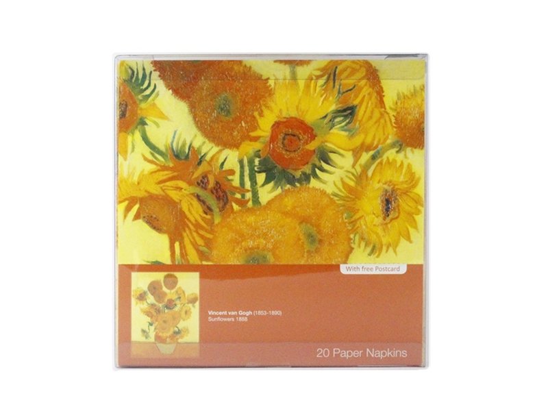 Paper Napkins, Sunflowers, Van Gogh