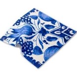 Lens cloth, 15 x 15 cm, Delft blue, Tulips