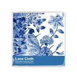 Lens cloth, 15 x 15 cm, Delft blue, Birds