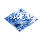 Lens cloth, 15 x 15 cm, Delft blue, Birds