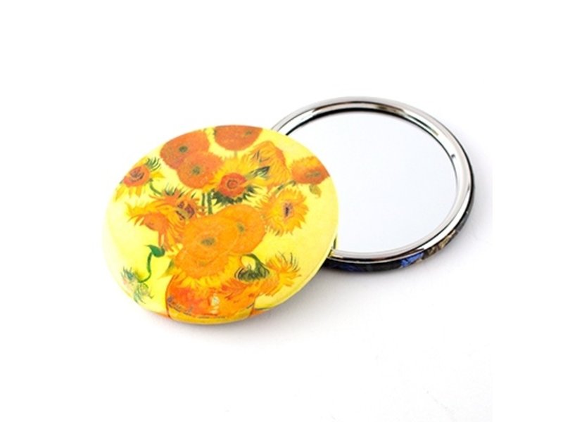 Miroir de poche, Ø 80 mm, Tournesols, Van Gogh