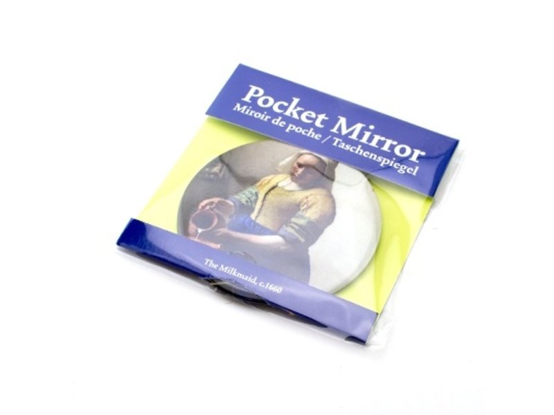 Pocket Mirror, Ø 80 mm, Milkmaid, Vermeer