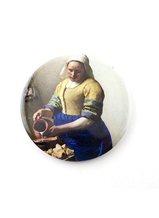Spiegeltje ,  Ø 80 mm, Het melkmeisje , Vermeer