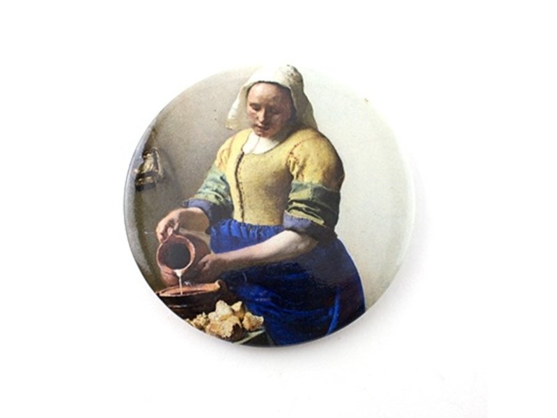 Pocket Mirror, Ø 80 mm, Milkmaid, Vermeer