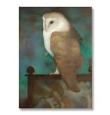 Poster, 50 x 70, Great owl on screen, Jan Mankes