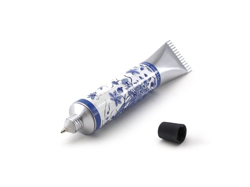 Stylo pour tube de peinture, carreaux bleus de Delft