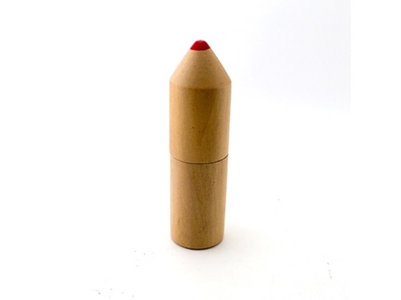 Set de 12 crayons, tube en bois
