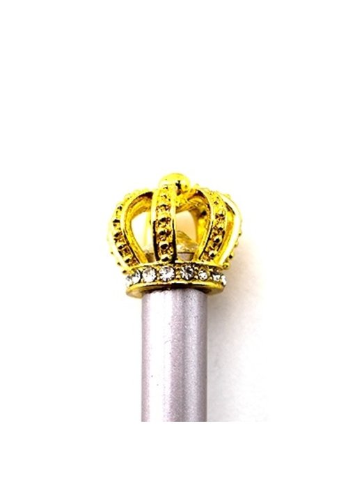 Crayon en argent avec couronne en or