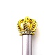 Crayon en argent avec couronne en or