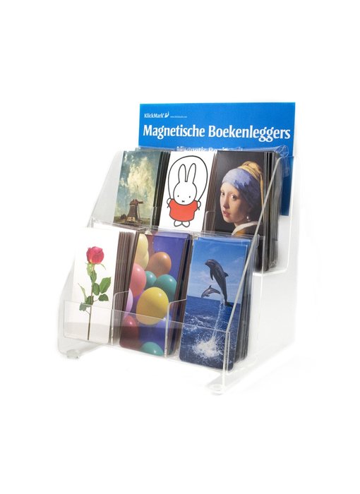 Toonbankdisplay voor boekenleggers, 6 compartimenten