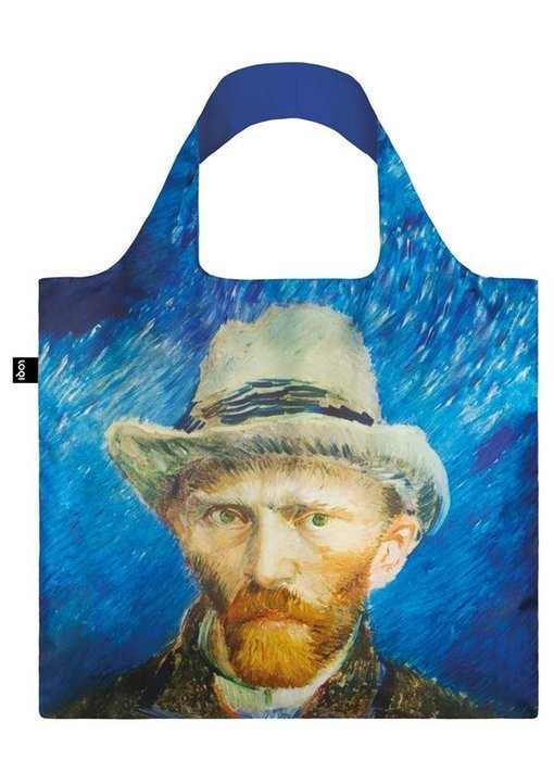 Compradora plegable, autorretrato con sombrero de fieltro gris, Van Gogh