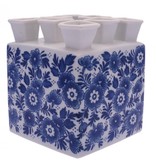 Delft blue tulip vase, square