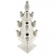 Vase tulipe blanche, 3 couches, 40 cm