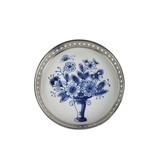 Dessous de bouteille bleu Delft, fleur