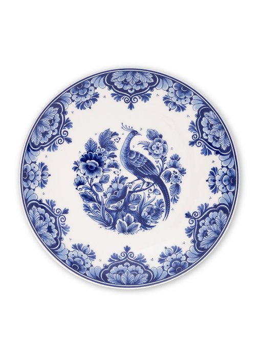 Assiette Delft bleu, ø 24 cm Oiseau sur branche