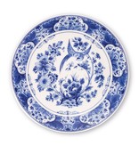 Delft blue plate, ø 24 cm Bird