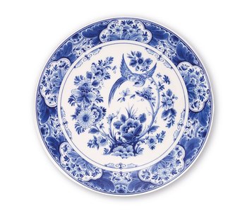 Plato azul de Delft, ø 24 cm Pájaro