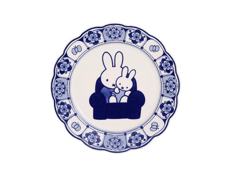 Plato azul de Delft, ø 22 cm, Miffy