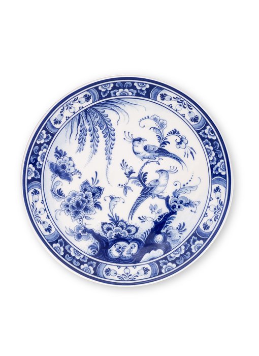 Plato azul de Delft, ø 20 cm, pájaro