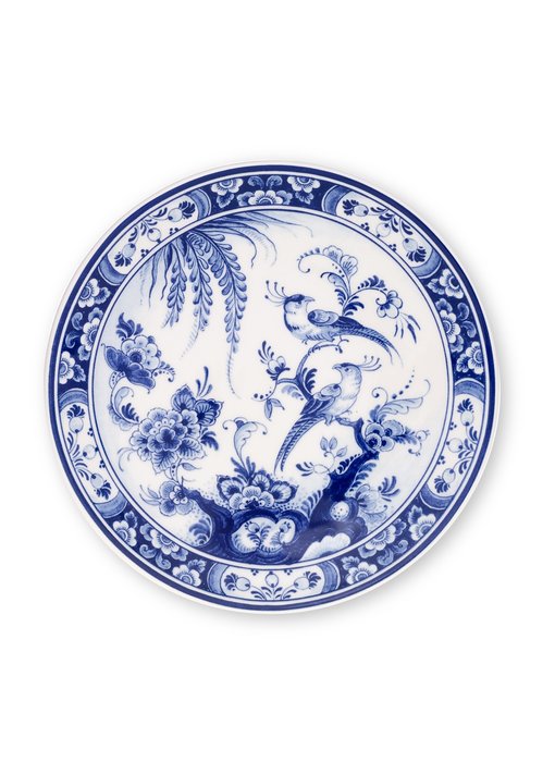 Plato azul de Delft, ø 20 cm, pájaro