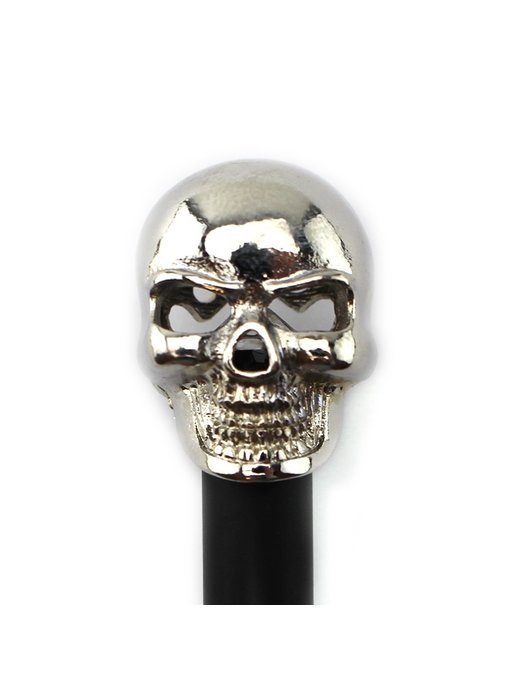 Black pencil, silver colored skull