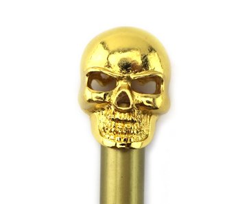 Gold-colored pencil, gold skull