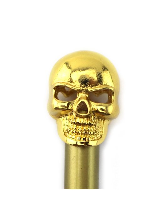 Gold-colored pencil, gold skull