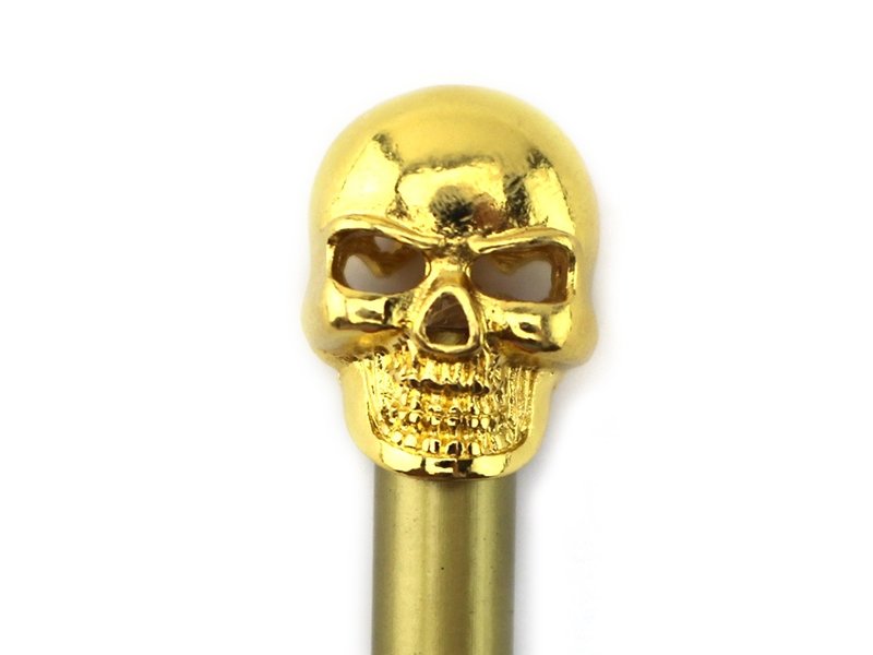 Gold-colored pencil, gold skull