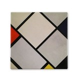 Aimant pour réfrigérateur, composition losange, Mondrian