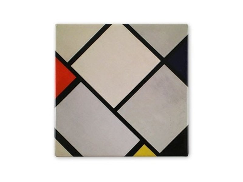 Aimant pour réfrigérateur, composition losange, Mondrian