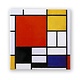 Imán de nevera, Composición con gran área roja, Mondrian