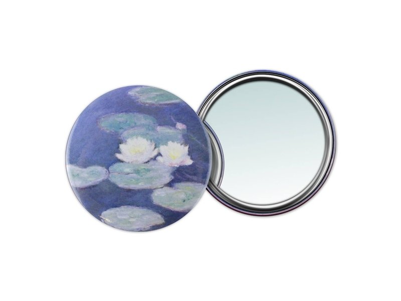 Pocket Mirror , Ø 80 mm, Monet, Water Lilies evening