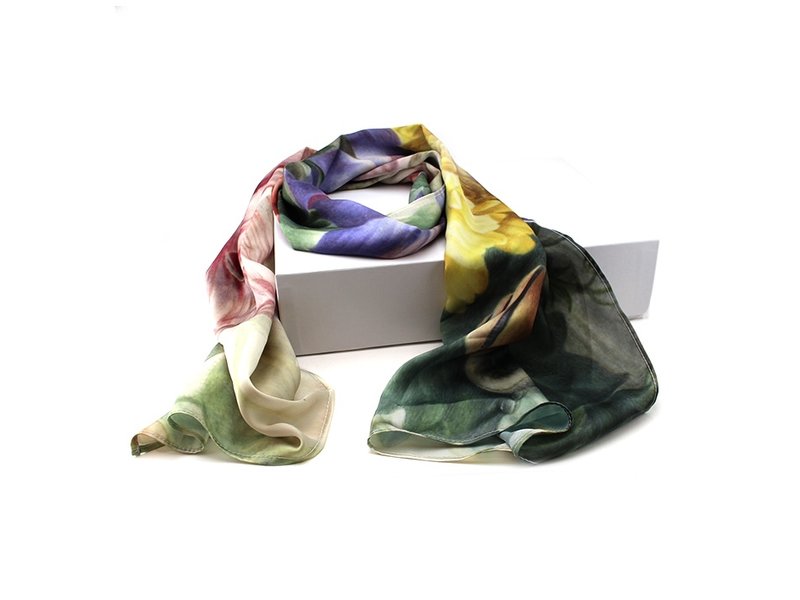 Foulard, Nature morte aux fleurs, Henstenburgh