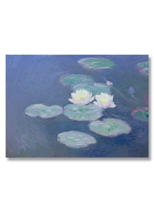 Cartel 50x70, Lirios de agua a la luz del atardecer, Monet