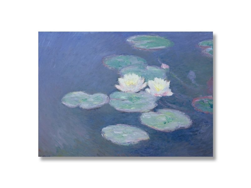 Cartel 50x70, Lirios de agua a la luz del atardecer, Monet