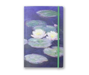 Carnet couverture souple, A5, Nympheas,effet  soir, Monet