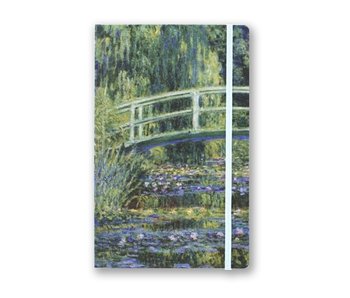 Cuaderno de tapa blanda, A5, puente japonés, Monet