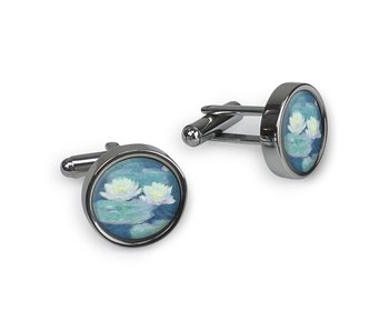 Cufflinks, Monet, Waterlilies evening