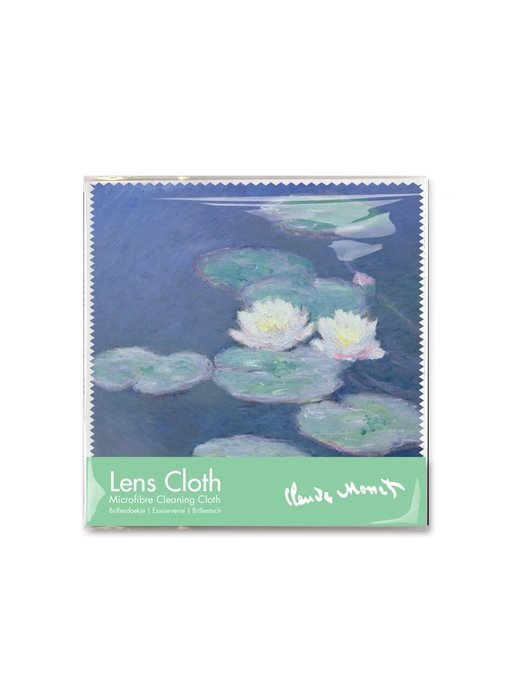 Paño de gafas, 15 x 15 cm, nenúfares a la luz del atardecer, Monet