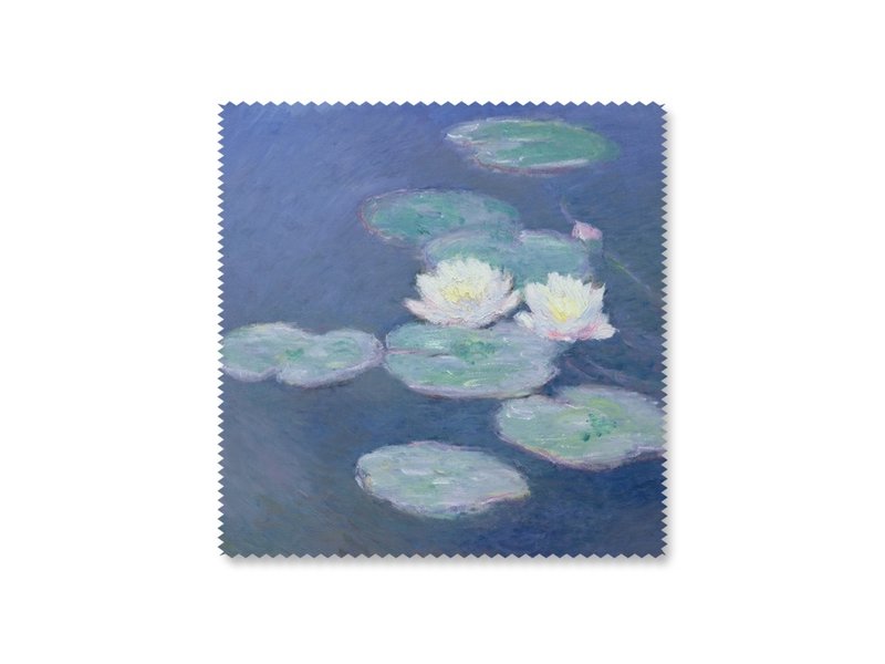 Lens cloth, 15 x 15 cm, Waterlilies in evening light, Monet