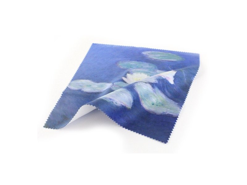 Lens cloth, 15 x 15 cm, Waterlilies in evening light, Monet