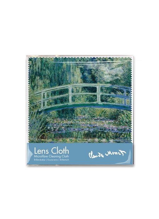 Brillenputztuch , 15 x 15 cm, japanische Brücke, Monet