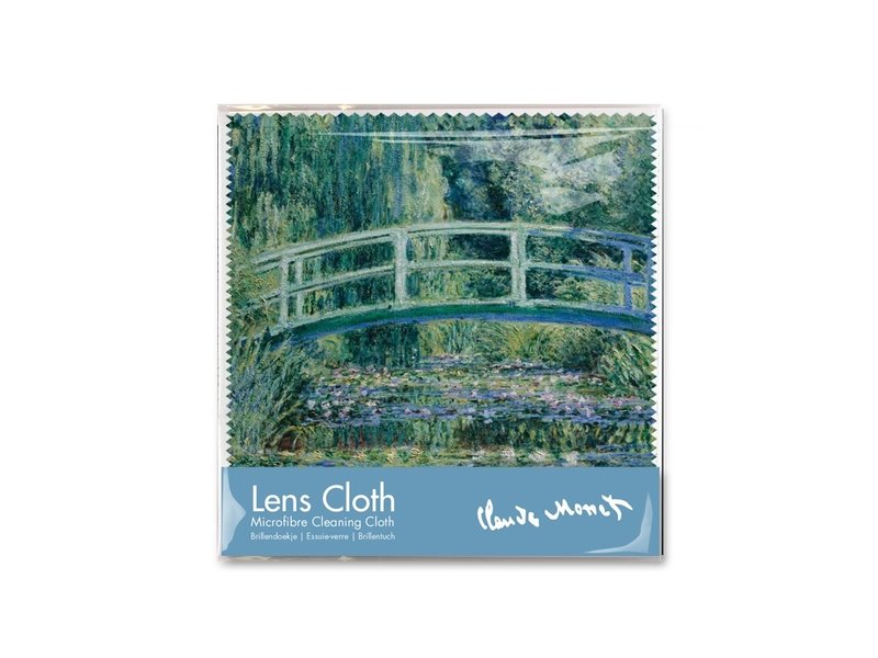 Paño de gafas, 15 x 15 cm, puente japonés, Monet
