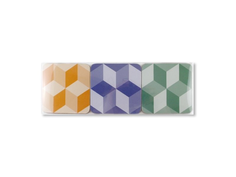 Coasters W, Optical Tile pattern